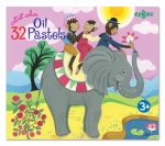 Oil Pastels & Sketchbook - Monkey & Elephant